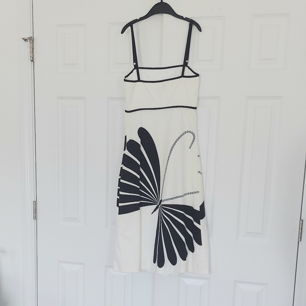 Woman cocktail white/black dress - Picture 2 of 2